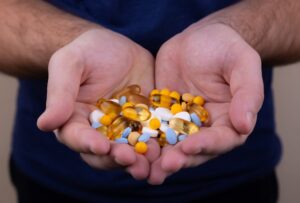 Cápsulas de suplementos alimentares
